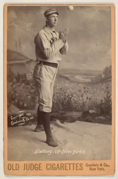 Slattery, Left Field, New York, from the series Old Judge Cigarettes