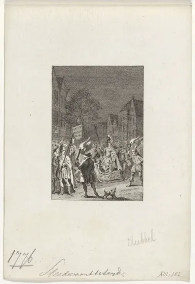 Sledevaart door het Leidse genootschap Veniam Pro Laude, 1776