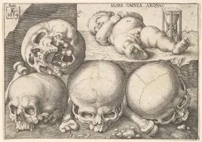 Sleeping Child with Four Skulls (reverse copy)