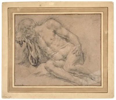 Sleeping Male Nude, perhaps for the Drunkenness of Noah