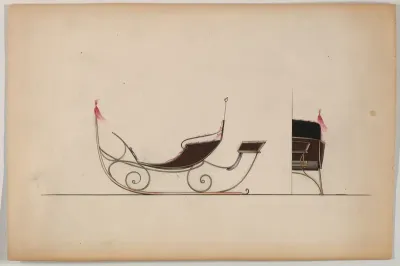 Sleigh with rumble seat  (unnumbered)