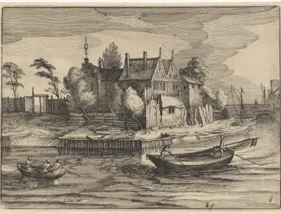 Sloepen bij een landgoed