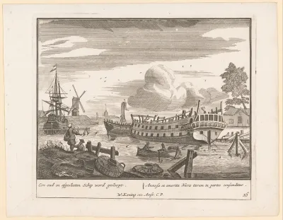 Sloop van een oud schip