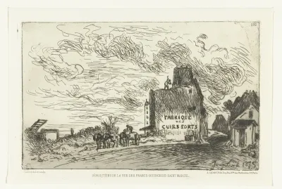 Sloopwerkzaamheden aan de Rue des Francs-Bourgeois Saint Marcel