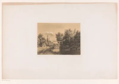 Sloot, brug en boerenhoeve