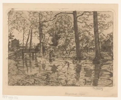 Sloot met brug in Scherpenzeel