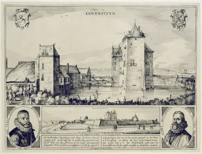 Slot Loevestein waar Rombout Hogerbeets en Hugo de Groot gevangen zaten, 1619