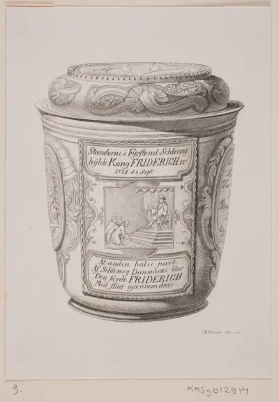 Sølvbæger. Gave fra de slesvigske stænder til Frederik IIII