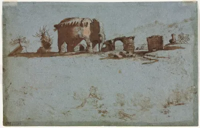 Small Group of Roman Ruins (verso)