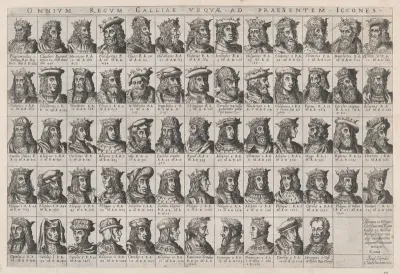 Small Portraits of the French Kings from Pharamond to Henri III, from "Speculum Romanae Magnificentiae"