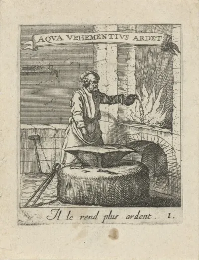 Smid bij een vuur