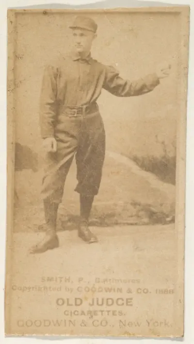 Smith, Pitcher, Baltimore Orioles, from the Old Judge series (N172) for Old Judge Cigarettes