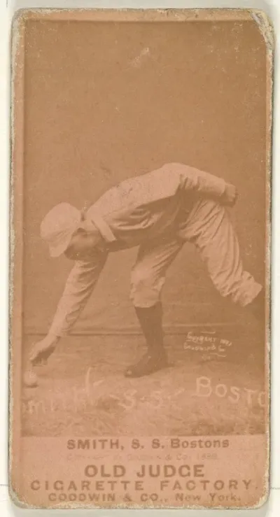 Smith, Shortstop, Boston, from the Old Judge series (N172) for Old Judge Cigarettes