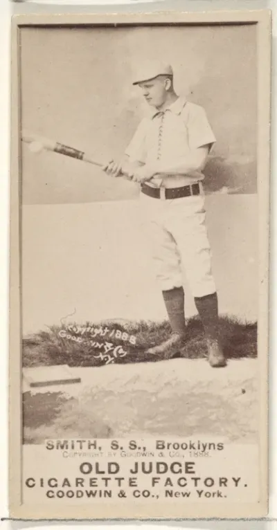 Smith, Shortstop, Brooklyn Bridegrooms, from the Old Judge series (N172) for Old Judge Cigarettes