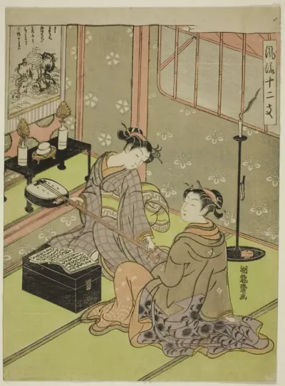 Snake, from the series "Fashionable Twelve Signs of the Zodiac (Furyu juni shi)"