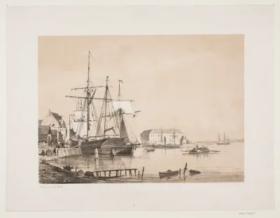 Sønderborg slot set fra havnen i Sønderborg