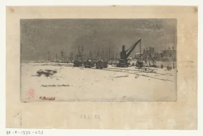 Sneeuwgezicht op Parijs
