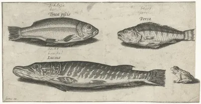 Snoek, baars, zeelt en een kikker