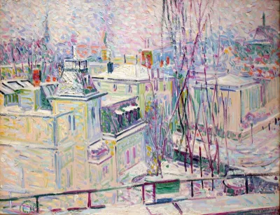 Snow-covered roofs