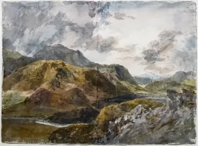 Snowdon and Dinas Emrys from above Beddgelert