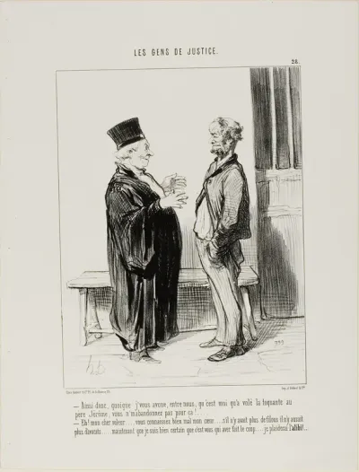 “- So even if I admit, between us, that I stole Father Jerome's watch, you won't drop my case? - My dear thief, you really don't understand my position... if there were no offenders there would hardly be any lawyers.... Now that I know you are guilty