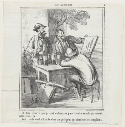 So, what do you think... will it be difficult getting a good price for this sketch?, from 'The artists,' published in Le Charivari, January 19, 1865