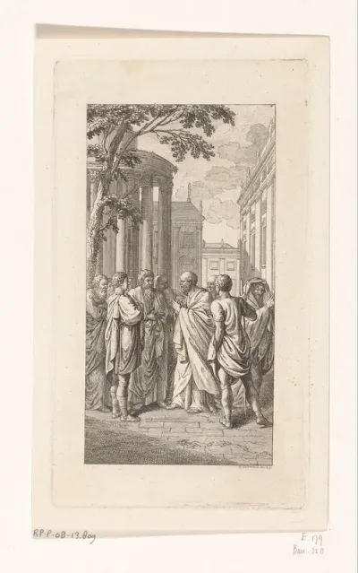 Socrates doceert op straat