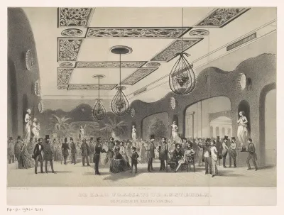 Soiree in Frascati te Amsterdam gedurende de kermis van 1854