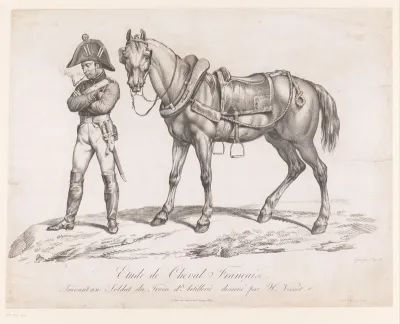 Soldaat met zijn paard