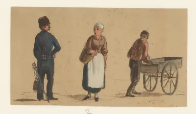 Soldaat, vrouw en man