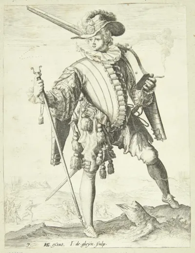 Soldat med hagebøsse (arkebuse)
