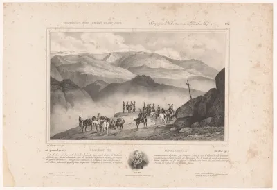 Soldaten aan de vooravond van de Slag bij Montenotte en portret van Amédée Emmanuel François Laharpe