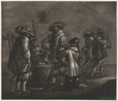 Soldaten in een herberg