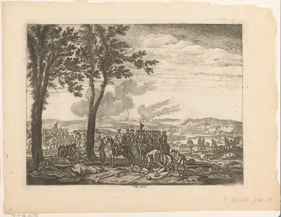 Soldaten na de strijd op het slagveld