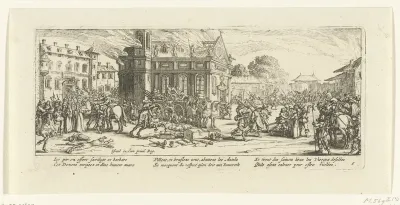Soldaten plunderen een klooster