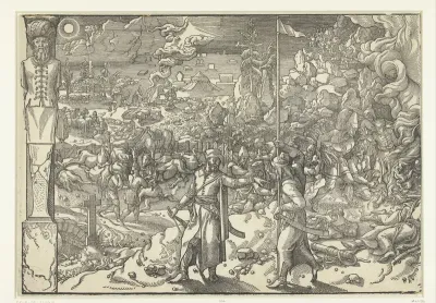 Soldaten rond een kampvuur
