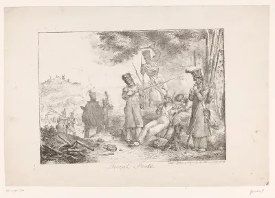 Soldaten van een voorpost rusten uit