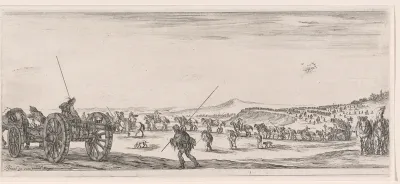 Soldaten verplaatsen kanonnen