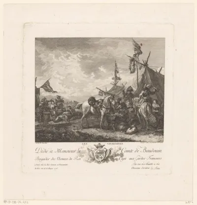 Soldaten voor een zoetelaarstent