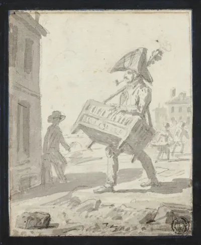 Soldier Carrying a Piece of Furniture