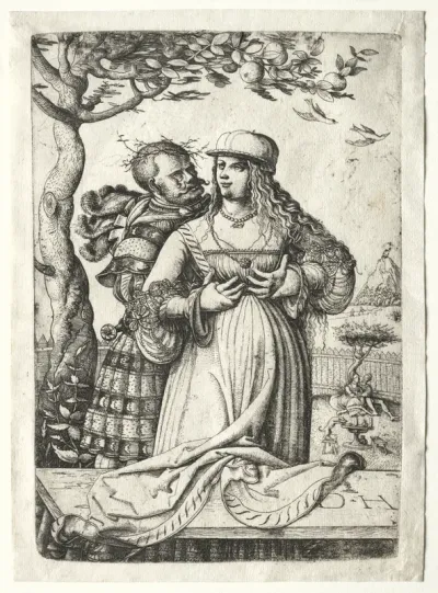 Soldier Embracing a Woman