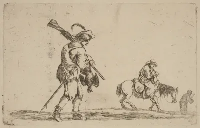 Soldier Holding a Fowl by the Feet