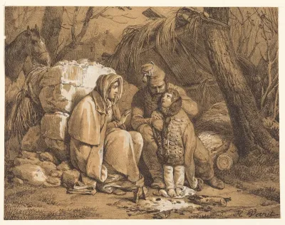 Soldier's Family Encamped