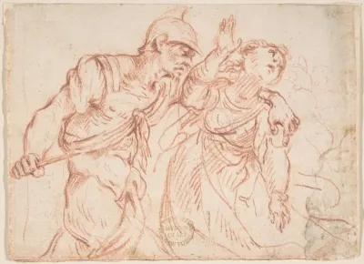 Soldier Stabbing a Woman