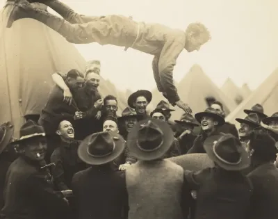 Soldier Thrown in Air