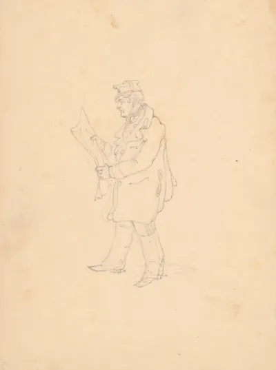 Soldier with a Newspaper