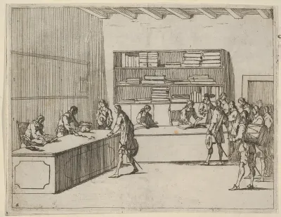 Soldiers Enlisting to Defend the Faith agains the Turks, from "L'Idea di un Principe ed Eroe Cristiano in Francesco I d'Este, di Modena e Reggio Duca VIII [...]"