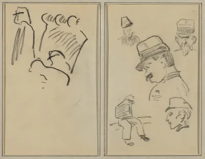 Soldiers; Four Soldiers and a Seated Figure [verso]