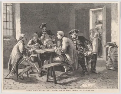 Soldiers Playing at Cards, from "Illustrated London News"
