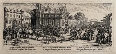 Soldiers plundering a convent, killing and raping the men and women that resist them